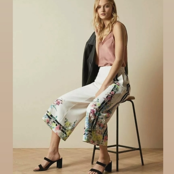 Ted Baker GIGGI capris culottes sports luxe pants - Picture 2 of 7